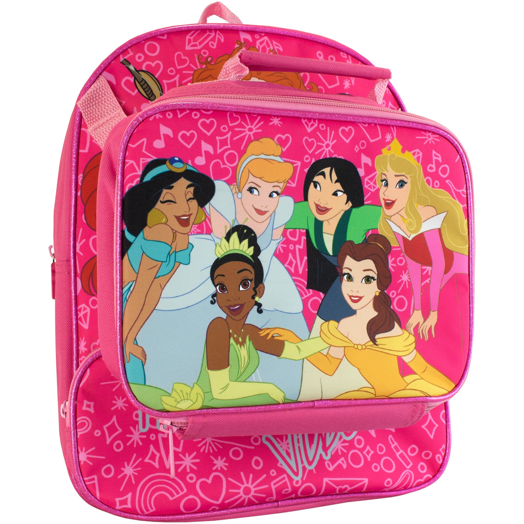Disney Princess Backpack and Lunch Box Set Kids Official Character Merchandise