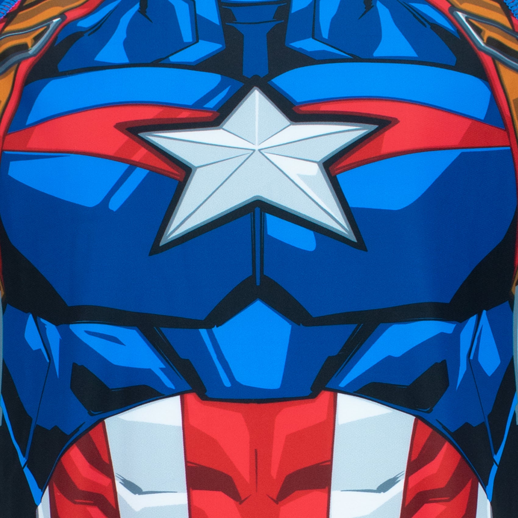 Boys Marvel Captain America Swim Suit Kids Character Size 4 Blue