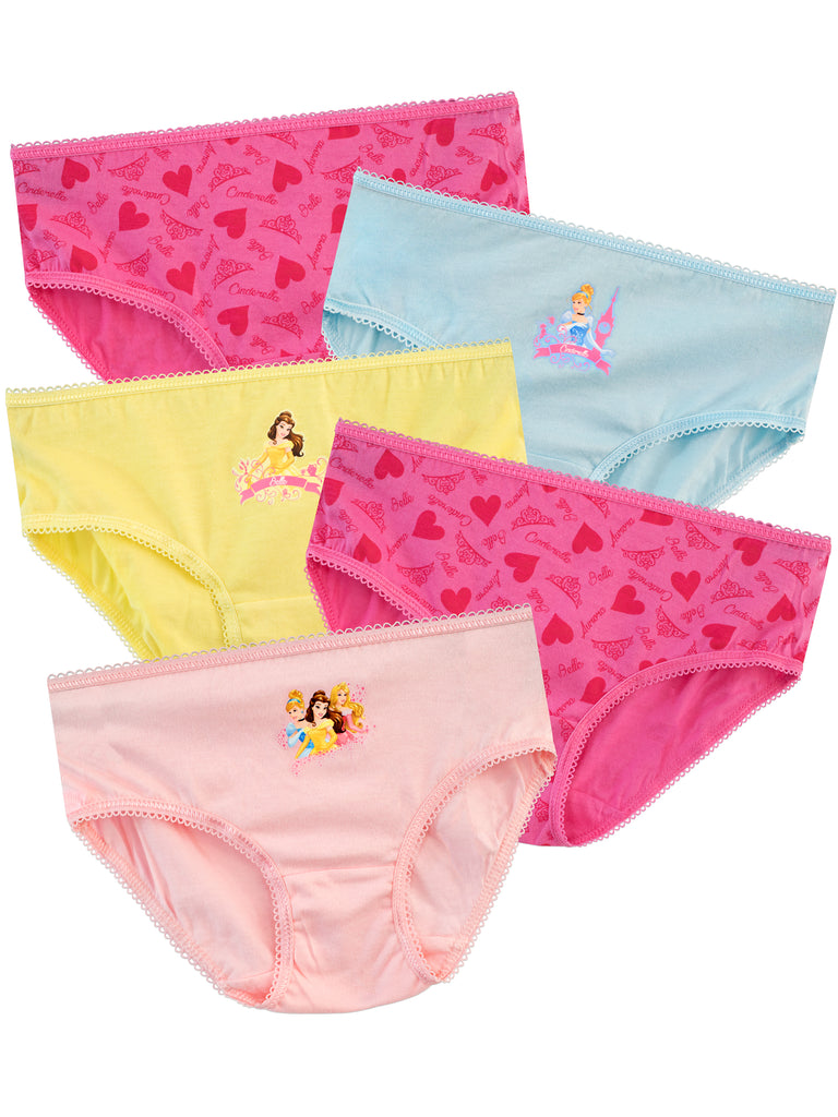 Disney Princess Underwear Pack of 5 - Belle Cinderella Aurora