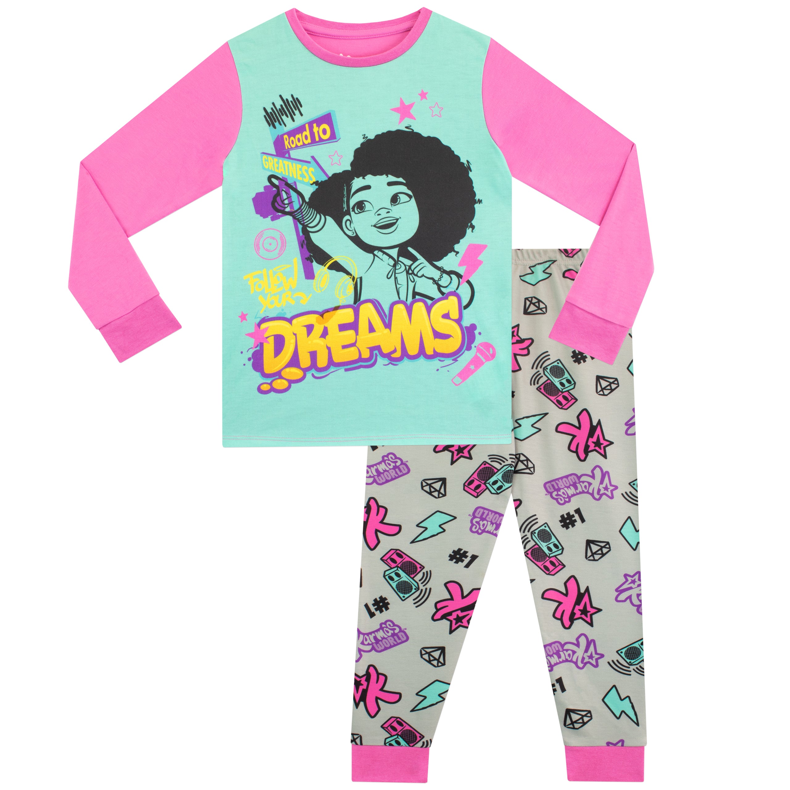 Ditsy Patchwork Quarter Sleeve Top & Pant PJ Set | Splendid
